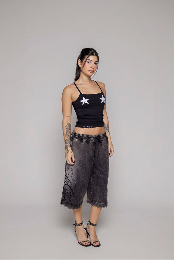 Bermuda/Jorts Remainder Dama Sogno-Stone