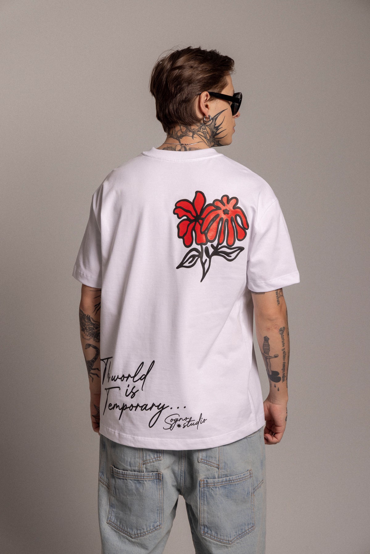 Camiseta Flower Affirmation-Blanca