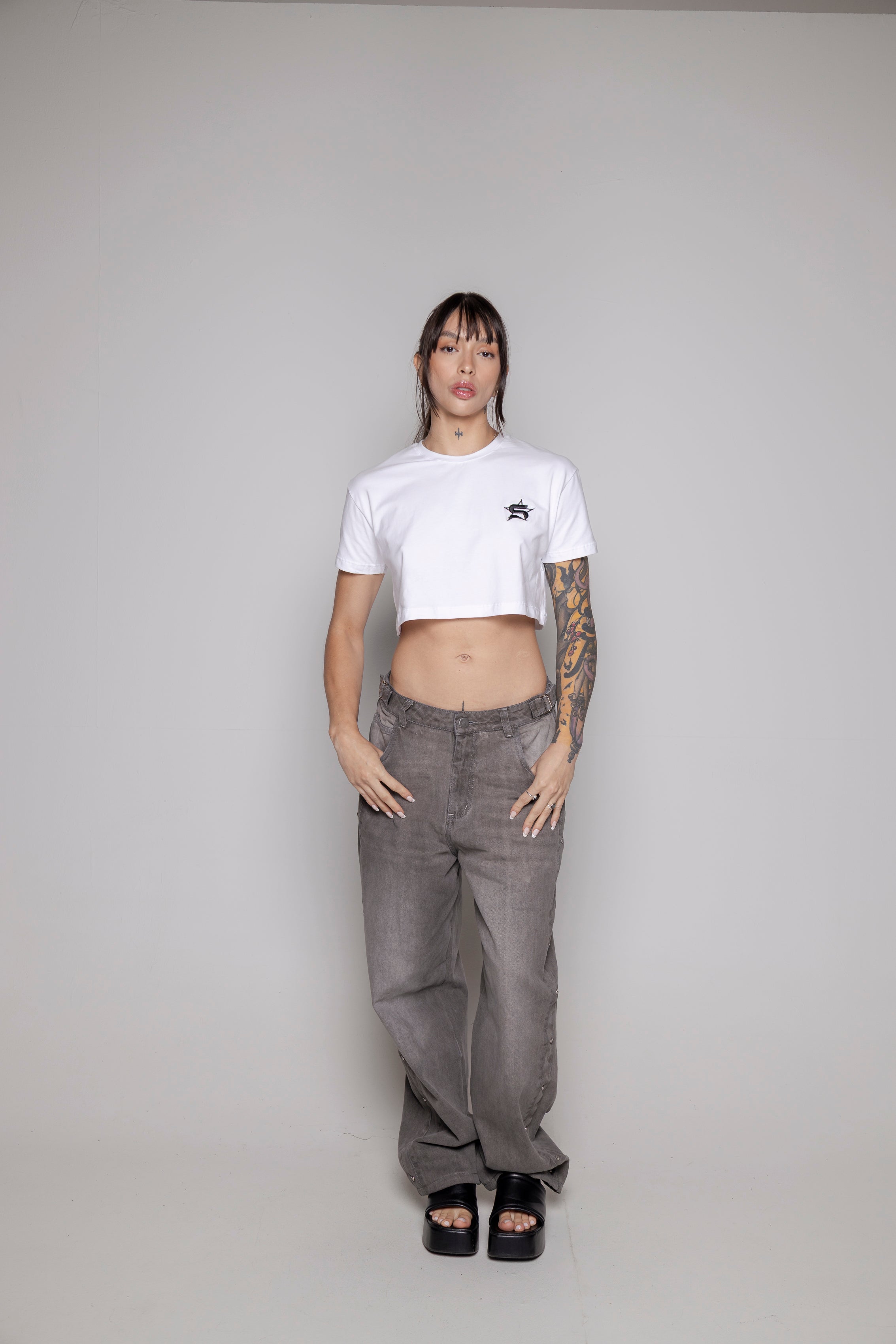 Crop-Top Basic Courage-Blanco