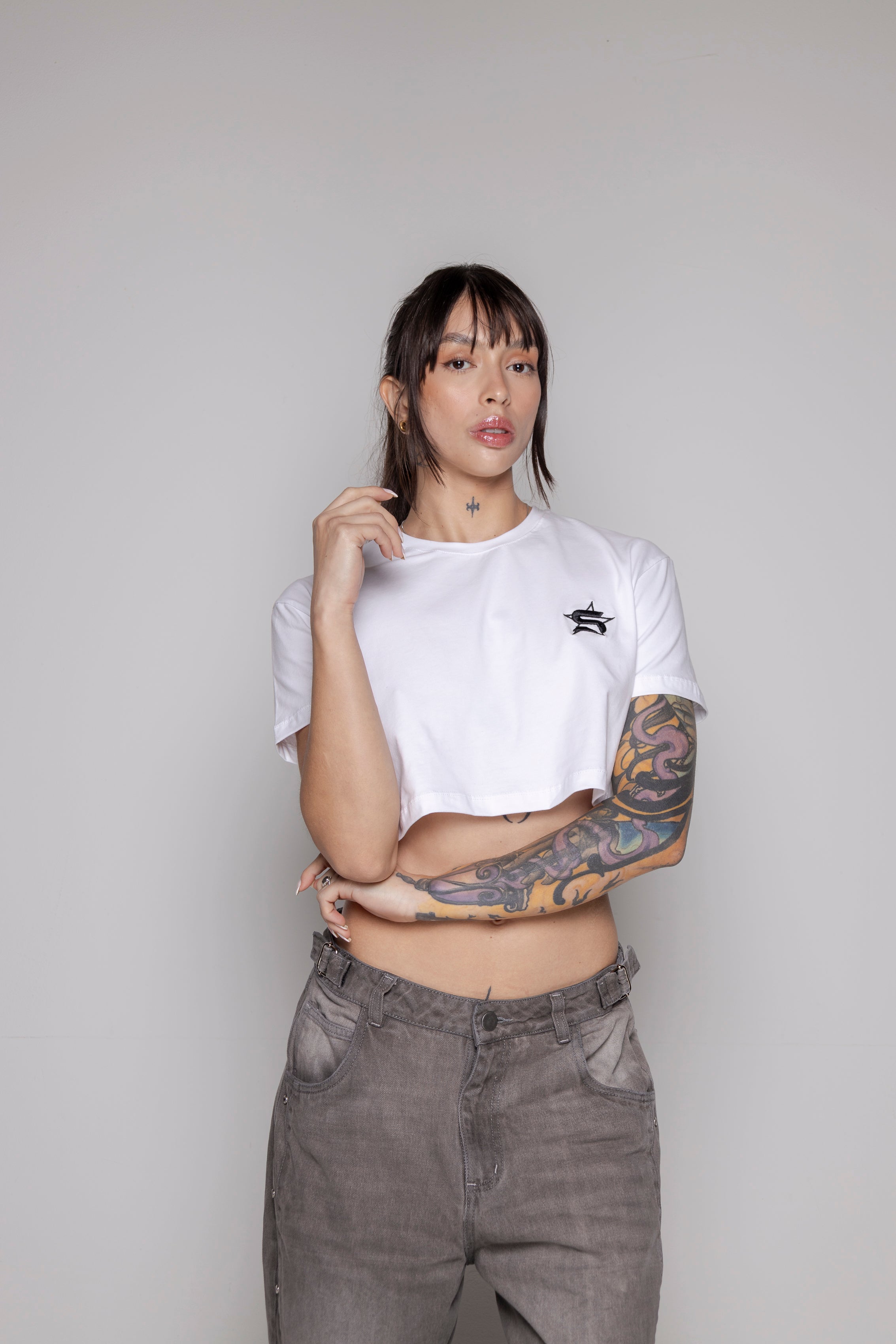 Crop-Top Basic Courage-Blanco