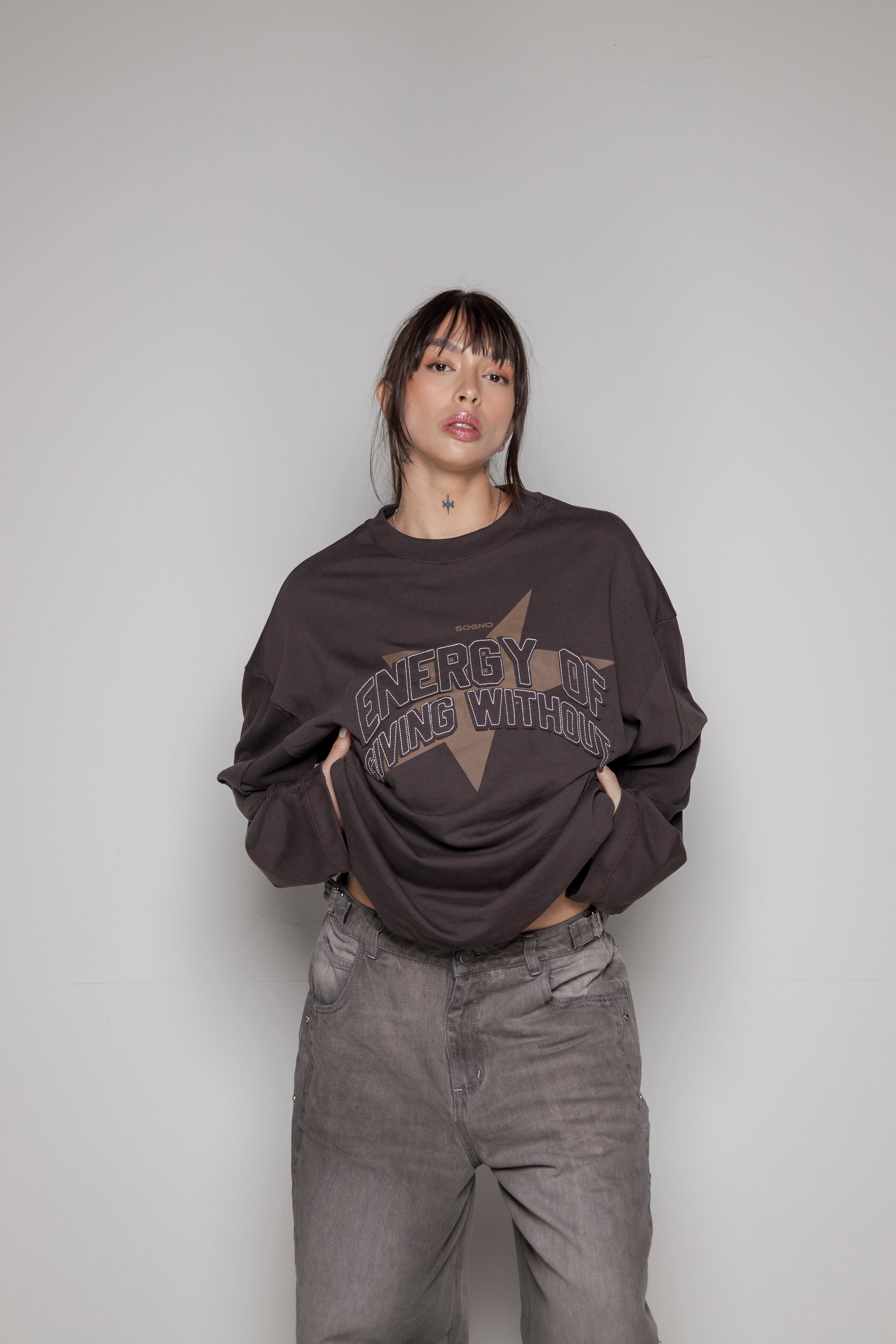 Buzo Courage Dama Estrella-Cafe