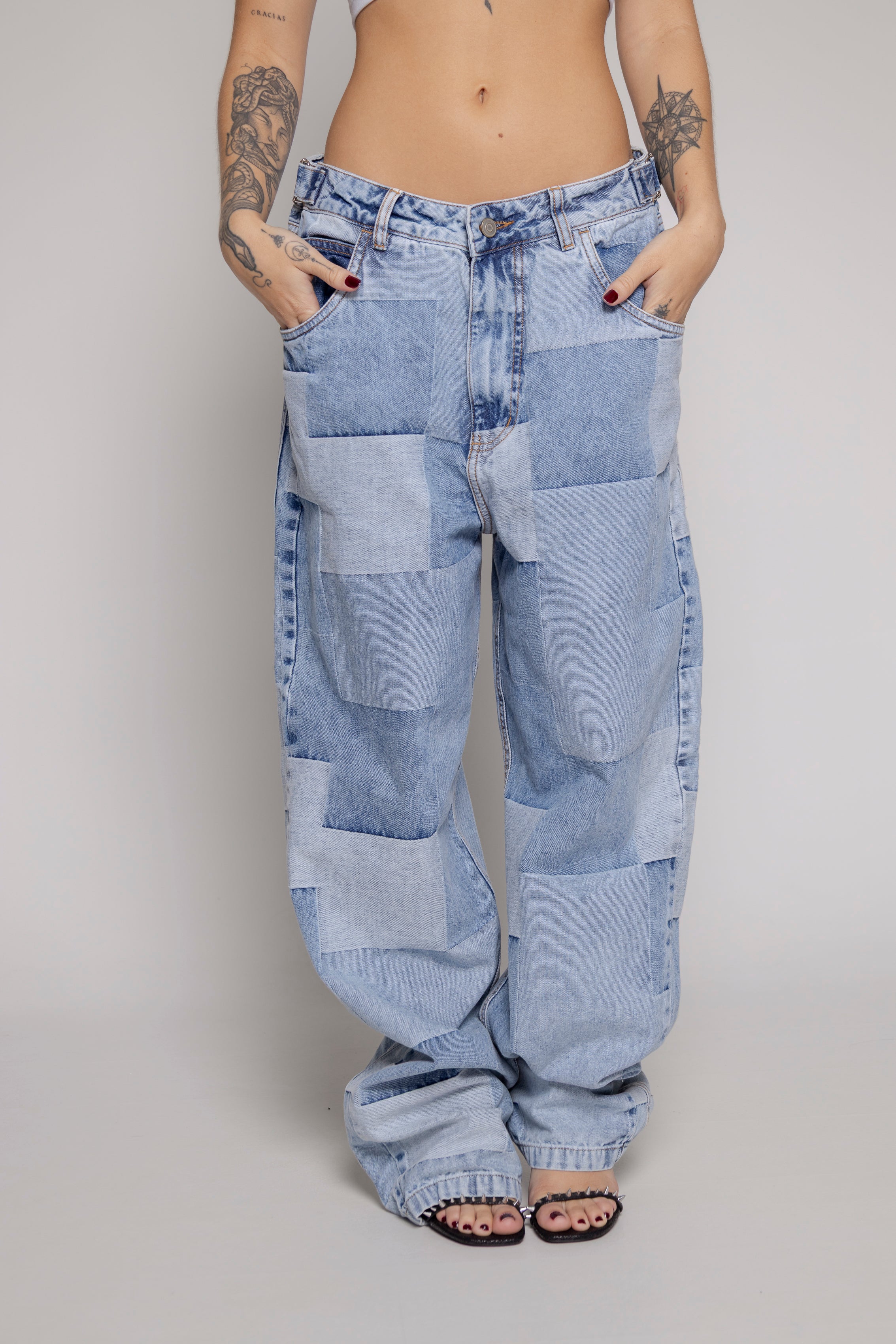 Baggy Remainder Dama Cuadros