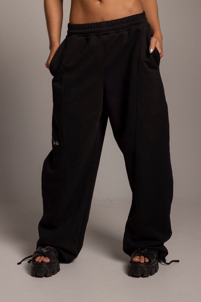 Sudadera Baggy Wide Leg Affirmation-Negra