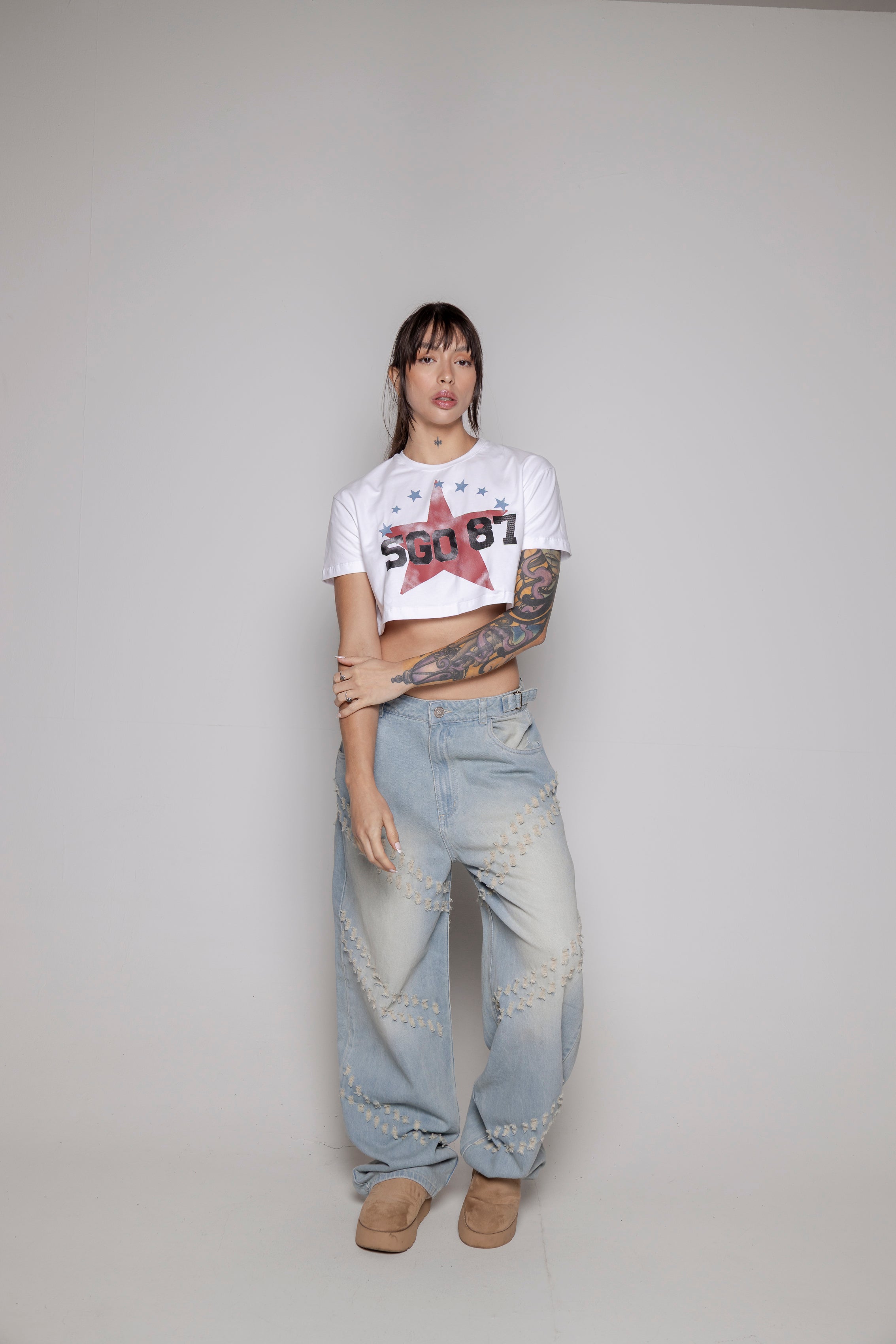 Crop-Top Courage Estrella-Blanco