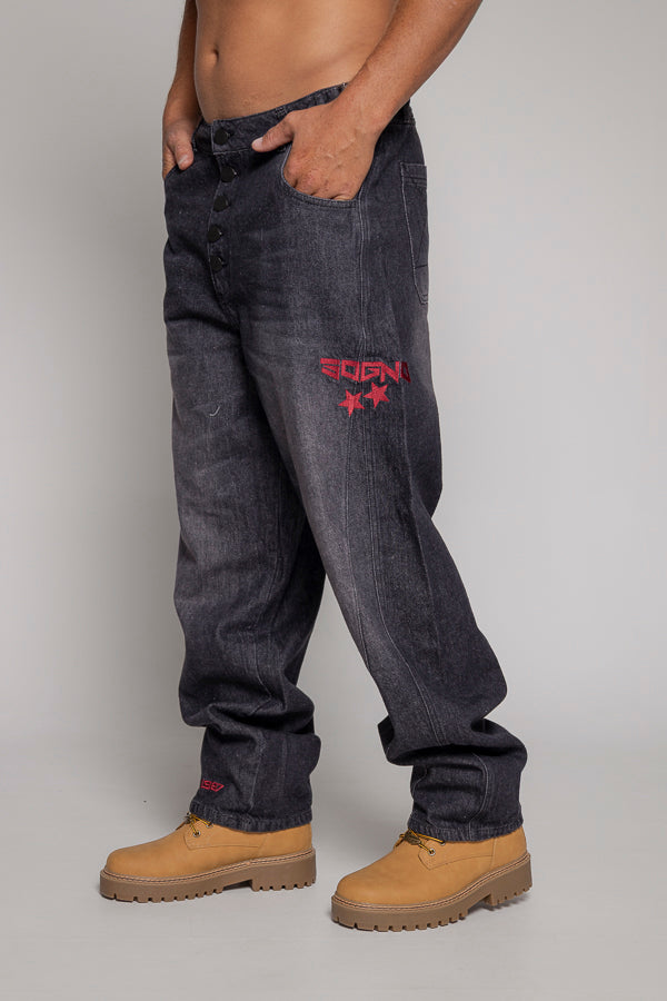 Baggy Remainder Stone-Negro