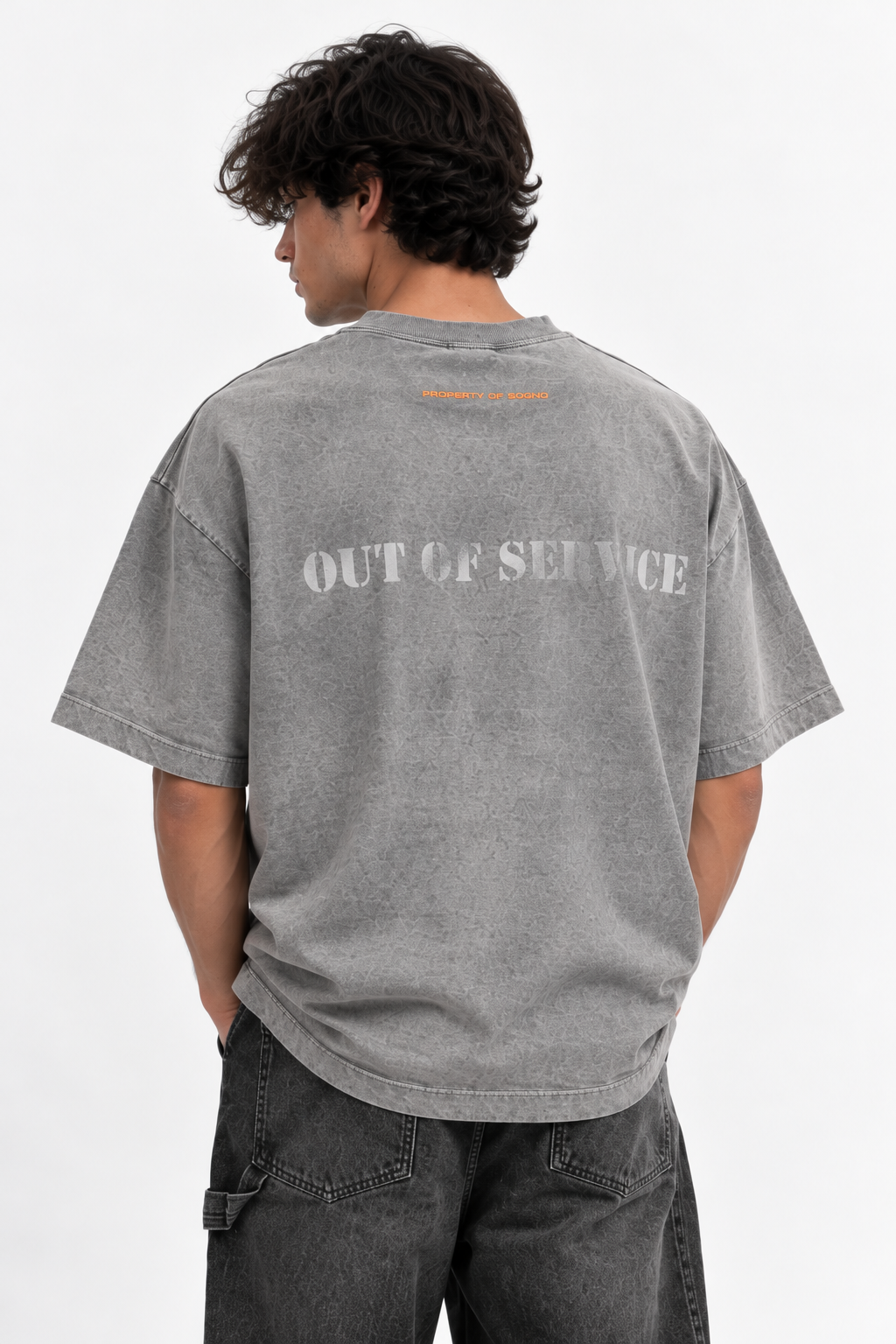 Camiseta Oversized 871 – Gris Vintage Washed