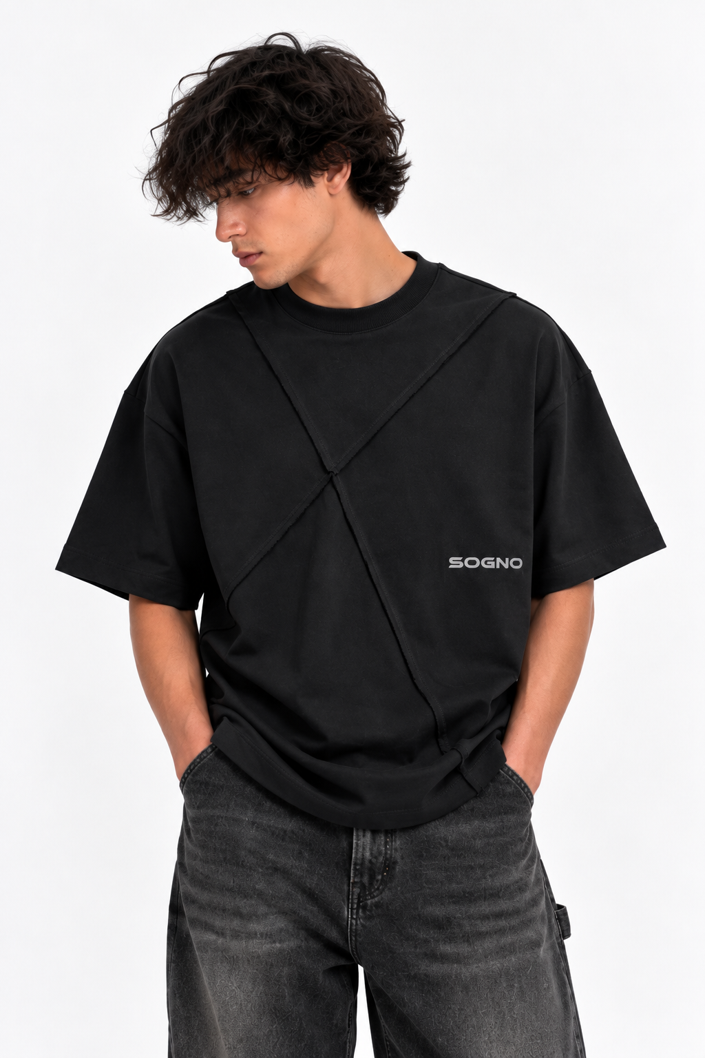 Camiseta Sogno Studio – Black Cross Seam