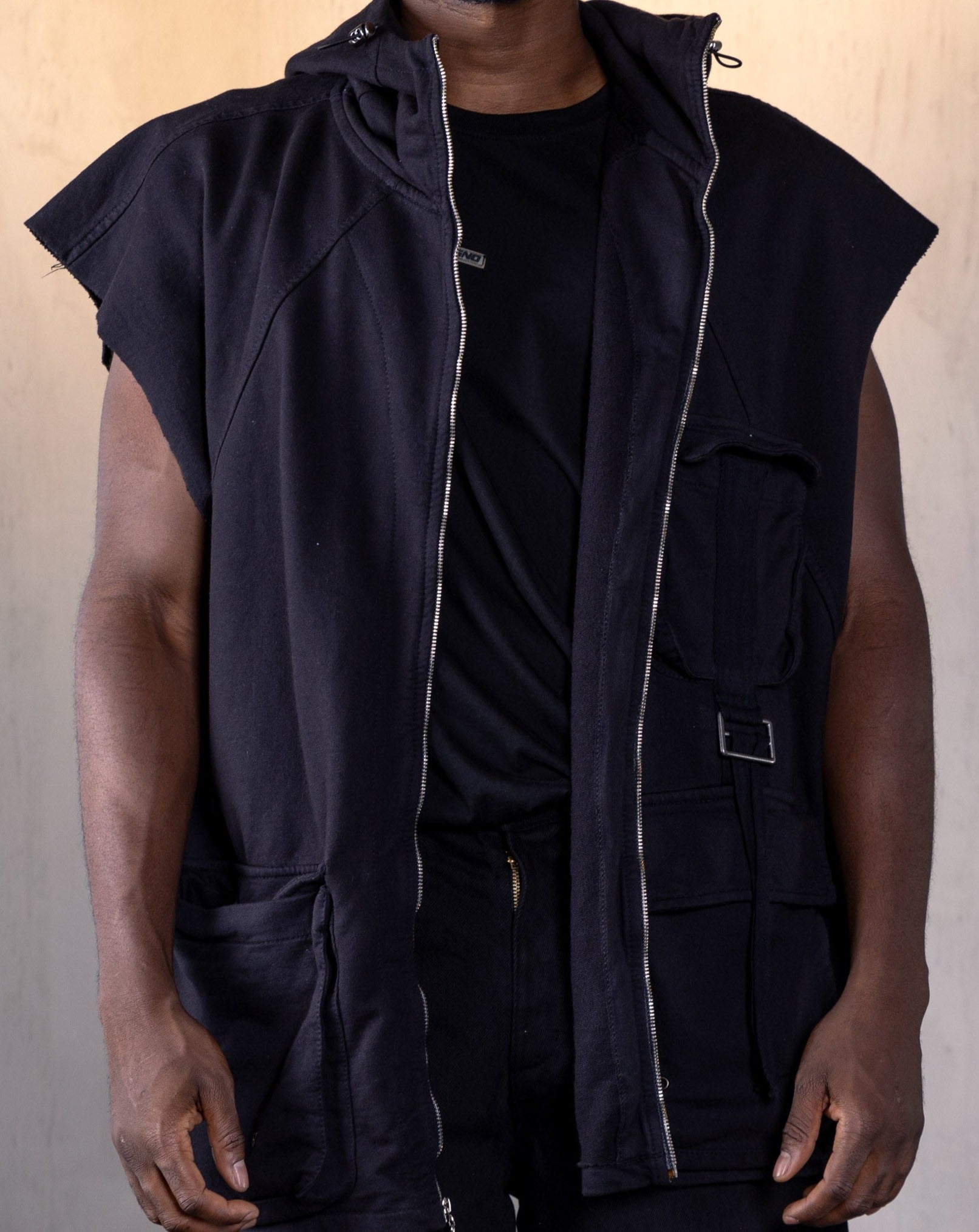 Chaleco Unisex Oversize-Negro