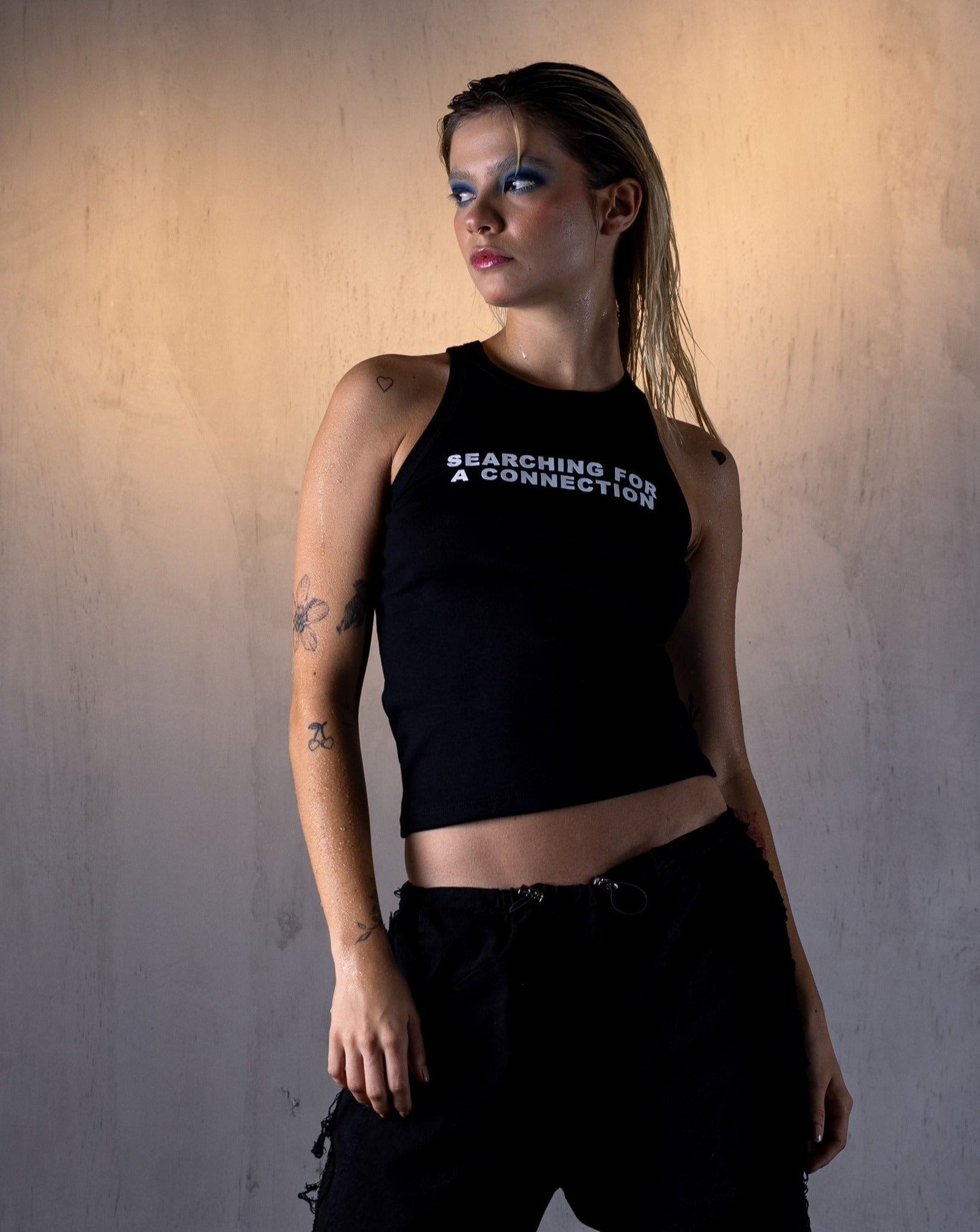 Camisilla Semilarga Basic-Negra