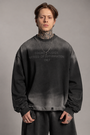 Buzo Oversized Affirmation – Washed Negro