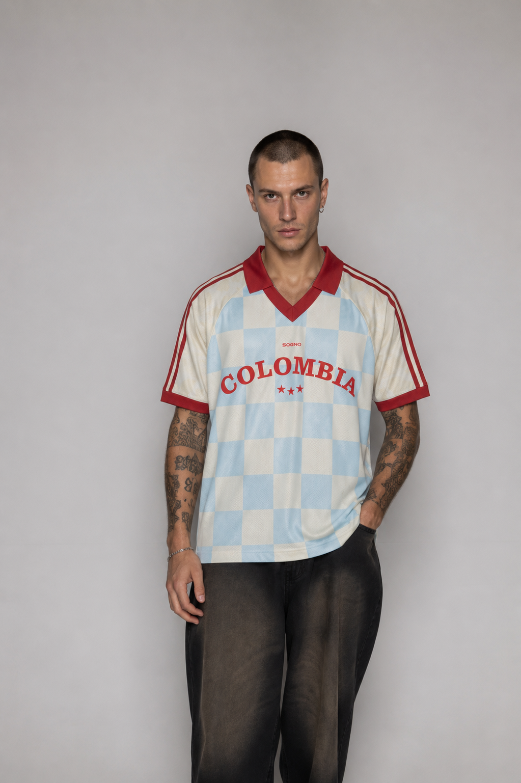 Camiseta Colombia Cuadros-Hombre