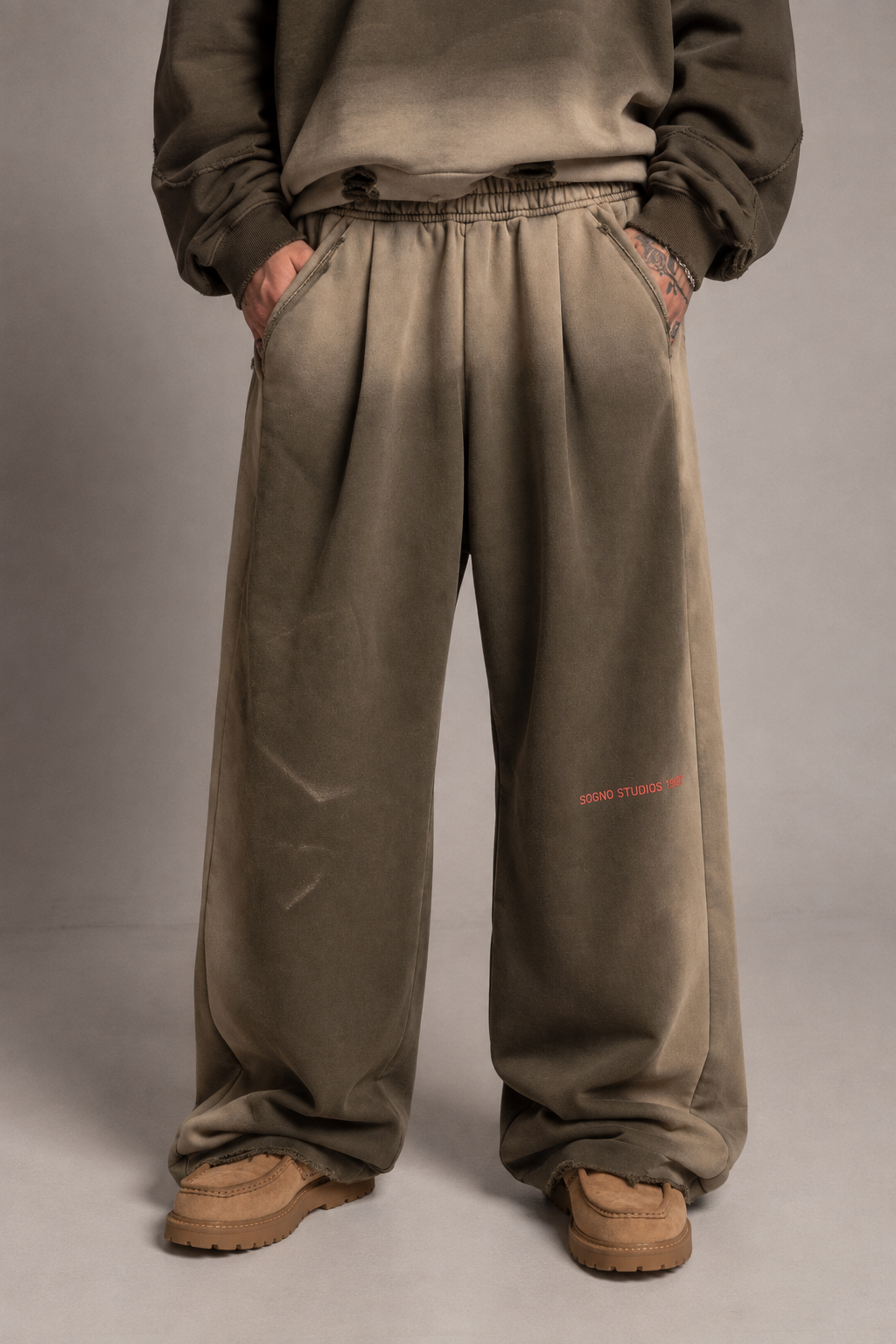 Sudadera Wide Leg Affirmation – Washed Green