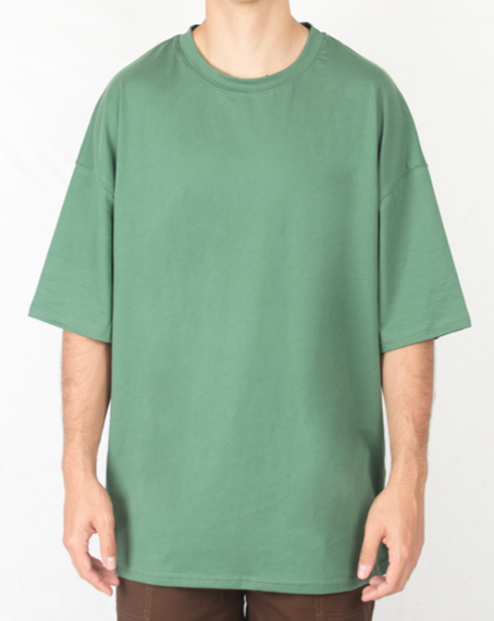 Camiseta Oversize Basic Verde Olivo