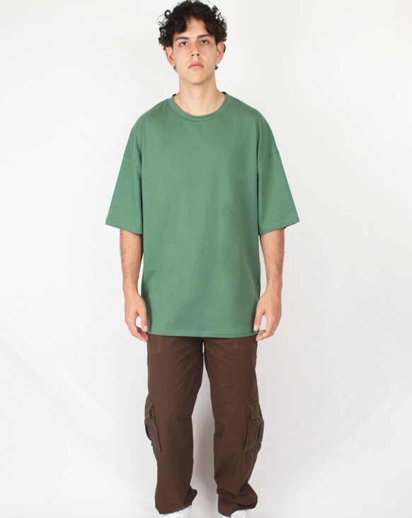 Camiseta Oversize Basic Verde Olivo