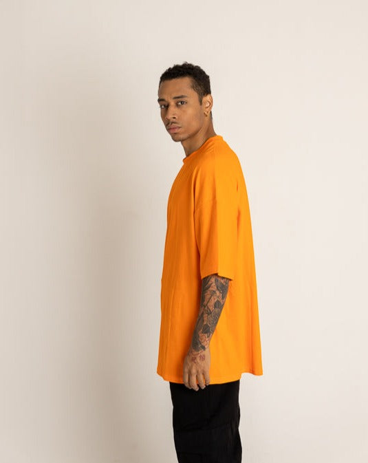 Camiseta Oversize Basic Naranja Neon