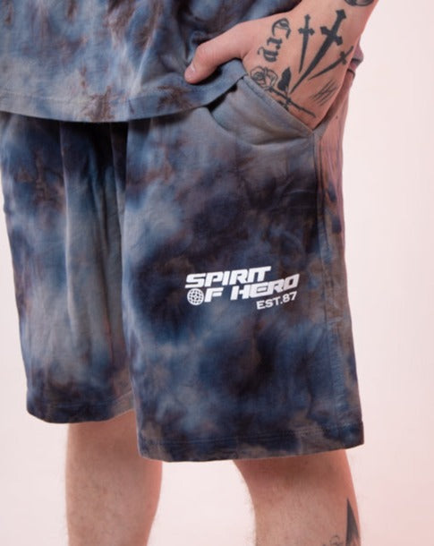 Short Tie-Dye Gris-Negro